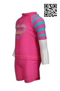 TF035 訂購小童泳衣  製造印花褲裝泳衣套裝  設計游泳專用泳衣 泳衣制服店